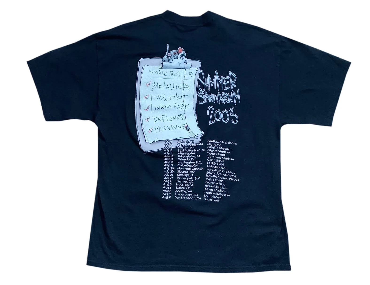 Summer Sanitarium 2003 Tour T Shirt (Size XL) — RootsBK